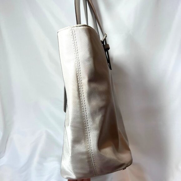 Michael Kors Jet Set Nylon Large Tote/Satchel/Shoulder Purse-Light Gray-Adjust - Picture 13 of 16